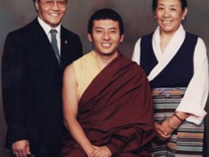 Luding Khenpo with his mother HE Jetsun Chimey Luding and his father Tse Kushok